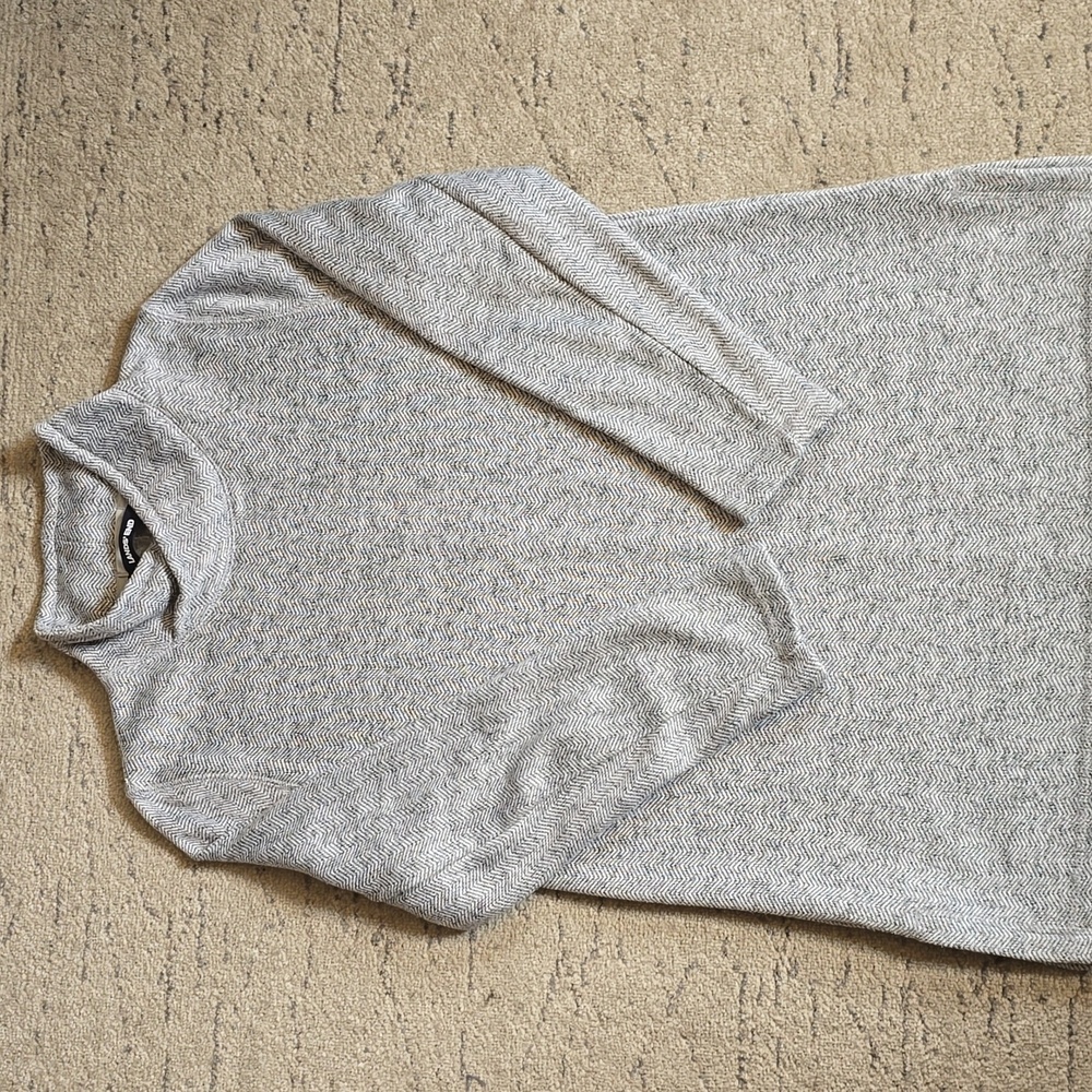 Lands' End Light Gray Turtleneck Tunic Sweatshirt, Size M, NWOT